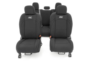 Jeep Gladiator Seat Covers - Front and Rear - Rough Country - Neoprene - '20-'23 Jeep Gladiator Seat Covers - Front and Rear - Rough Country - Neoprene - '20-'23
